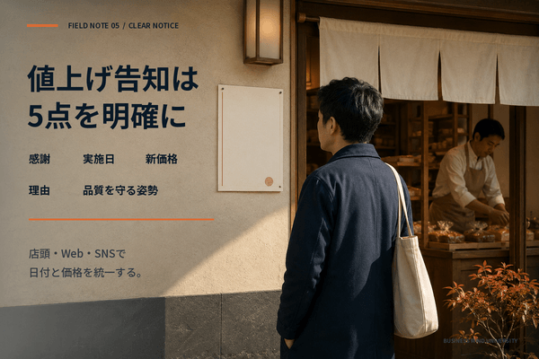 飲食店 値上げ 告知方法